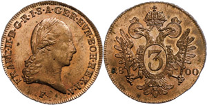 Coins of the Roman-German Empire 3 cruiser, ... 