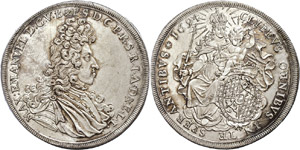 Bavaria Duchy Thaler, 1694, Maximilan II. ... 
