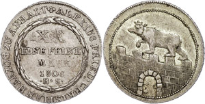 Anhalt-Bernburg Gulden, 1808, Alexius ... 