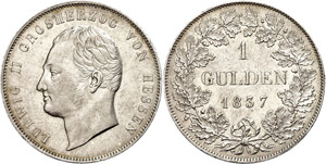 Hessen-Darmstadt 1 Gulden, 1837, Ludwig II., ... 
