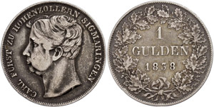 Hohenzolllern-Sigmaringen Gulden, 1838, ... 