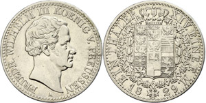 Prussia Thaler, 1829, Frederic Wilhelm III., ... 