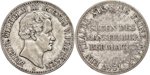 Prussia Mining thaler, 1831, Frederic ... 