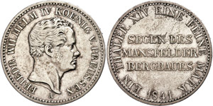 Prussia Mining thaler, 1841, Frederic ... 
