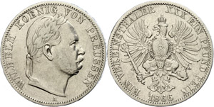 Prussia Thaler, 1866, Wilhelm I., picture ... 