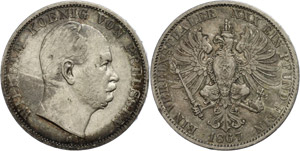 Prussia Thaler, 1867, Wilhelm I., picture ... 