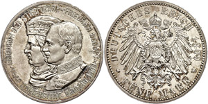 Hessen 5 Mark, 1909, Friedrich August III., ... 