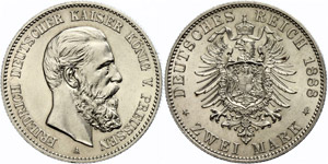 Prussia 2 Mark, 1888, Frederic III. (1888), ... 
