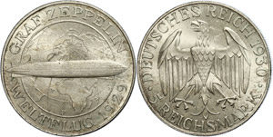 Coins Weimar Republic 5 Reichmark, 1930, ... 