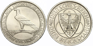 Münzen Weimar 3 Reichsmark, 1930 D, Zur ... 
