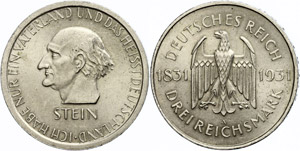 Coins Weimar Republic 3 Reichmark, 1931 A, ... 