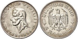 Münzen Drittes Reich 5 Reichsmark, 1934, ... 