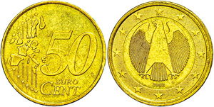 Münzen Bund ab 1946 50 Cent, 2002, ... 