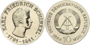 Münzen DDR 10 Mark, 1966, Zum 125. Todestag ... 
