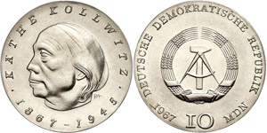 Münzen DDR 10 Mark 1967, Fehlprägung, Zum ... 