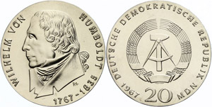 Münzen DDR 20 Mark, 1967, Fehlprägung, Zum ... 