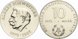 GDR 10 Mark, 1975 A, proof, to the centenary ... 
