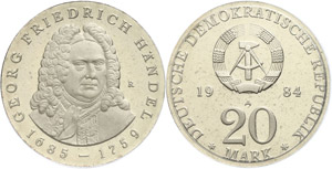 GDR 20 Mark, 1984 A, to the 225. day of ... 
