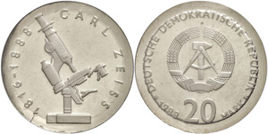 GDR 20 Mark, 1988 A, to the 100. day of ... 