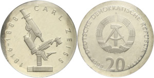 GDR 20 Mark, 1988 A, to the 100. day of ... 