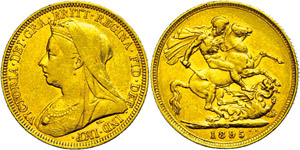Australia Pound, 1895, Victoria, Sydney, Fb. ... 