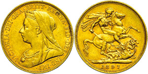 Australia Pound, 1897, Victoria, melbourne, ... 