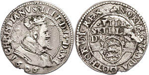 Denmark 8 Skilling, 1606, Christian IV., ... 