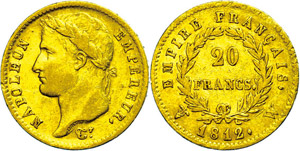 France 20 Franc, Gold, 1811, Napoleon, ... 