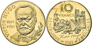 France 10 Franc, 1985, Piéfort, copper ... 
