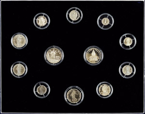 Frankreich 1 Centime bis 100 Francs, 1986, ... 