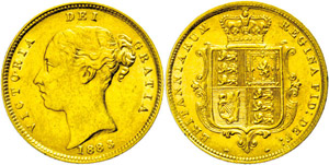 Great Britain 1 / 2 sovereign, 1883, ... 