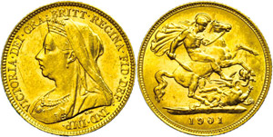 Grossbritannien 1/2 Sovereign, 1901, ... 