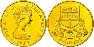 Grossbritannien Gibraltar, 100 Pounds, Gold, ... 