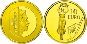 Luxemburg 10 Euro, Gold, 2013, 3,11g fein, ... 