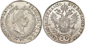 Österreich 1806 - 1918 20 Kreuzer, 1830, ... 