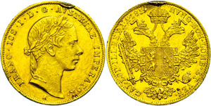 Old Austria coins until 1918 Ducat, 1859, ... 