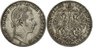 Old Austria coins until 1918 Thaler, 1860, ... 