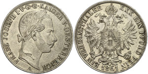 Old Austria coins until 1918 Thaler, 1861, ... 
