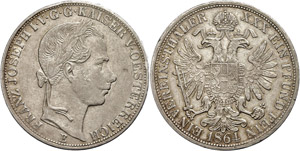 Old Austria coins until 1918 Thaler, 1864, ... 