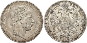 Old Austria coins until 1918 Thaler, 1866, ... 