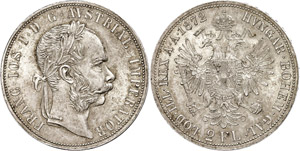Österreich 1806 - 1918 2 Gulden, 1872, ... 