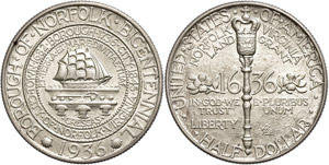 Coins USA 1 / 2 Dollar, 1936, norfolk, KM ... 