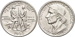 Coins USA 1 / 2 Dollar, 1936, S, Boone, KM ... 
