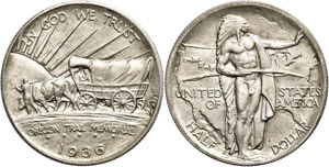 Coins USA 1 / 2 Dollar, 1936, S, Oregon ... 