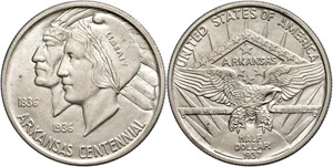 Coins USA 1 / 2 Dollar, 1937, Arkansas, KM ... 