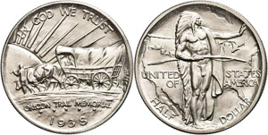 USA 1/2 Dollar, 1938, D, Oregon Trail, KM ... 