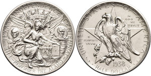 USA 1/2 Dollar, 1938, S, Texas, KM 167, st.  ... 