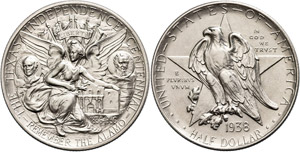 USA 1/2 Dollar, 1938, Texas, KM 167, st.  st