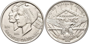 USA 1/2 Dollar, 1939, D, Arkansas, KM 168, ... 