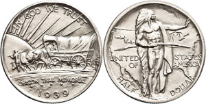 USA 1/2 Dollar, 1939, S, Oregon Trail, KM ... 